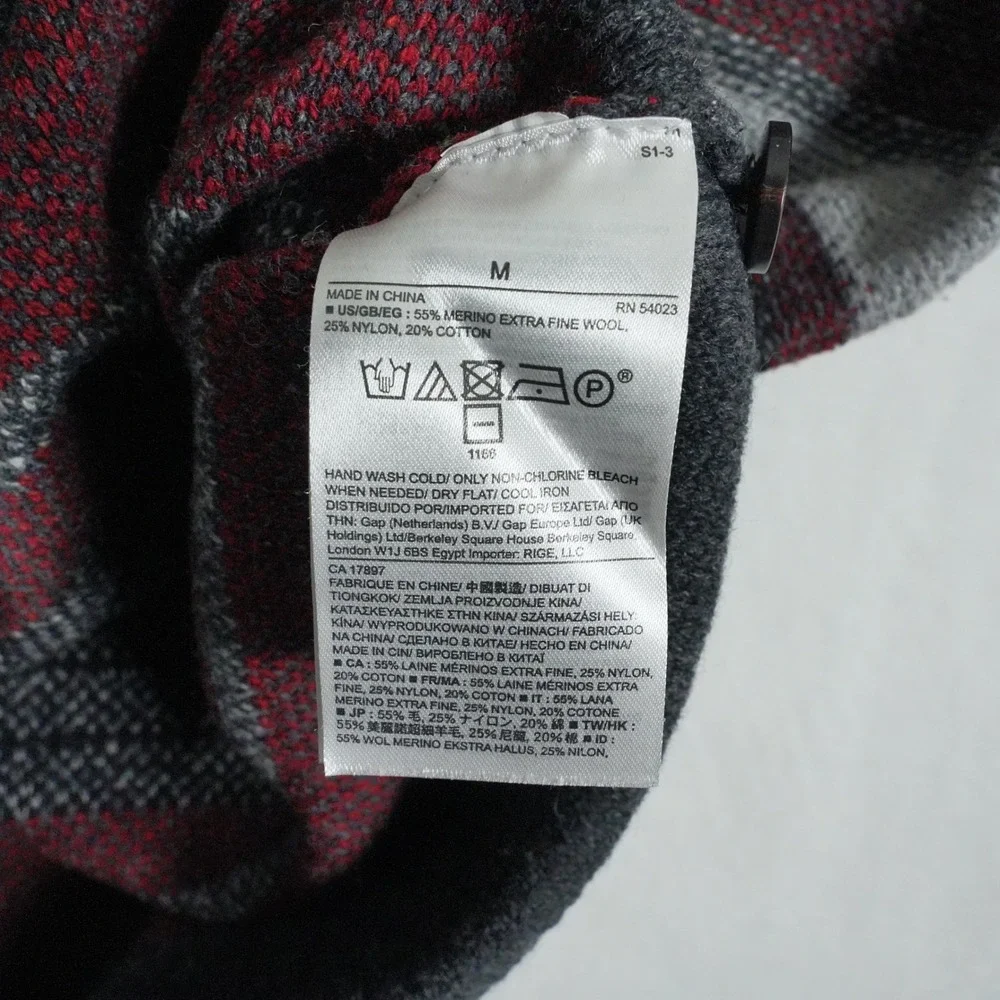 Banana Republic Men's Shawl Collar‎ Striped Knit Sweater Medium Gray Wool Blend